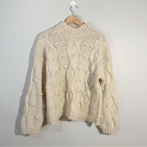 Magnet Wool Blend Sweater Vintage Cream Size Medium